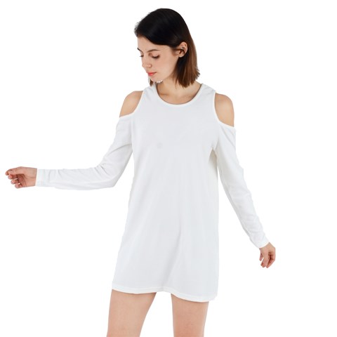 Velvet Long Sleeve Shoulder Cutout Dress