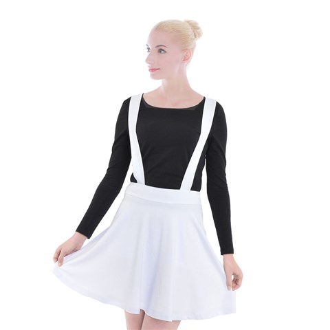 white suspender dress