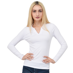 V-Neck Long Sleeve Top