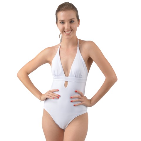 Halter Cut-Out One Piece Swimsuit