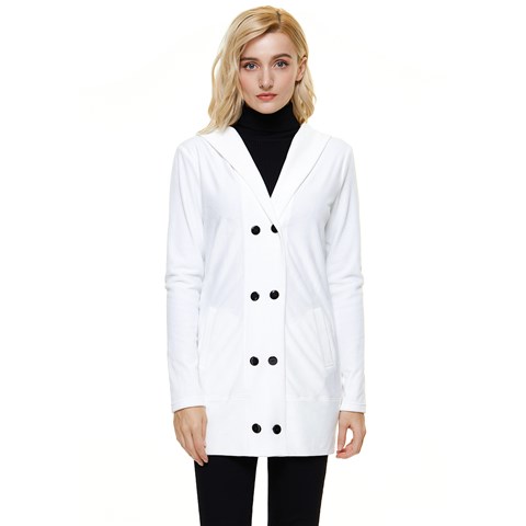 Button Up Hooded Coat 