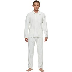 Men s Long Sleeve Velvet Pocket Pajamas Set