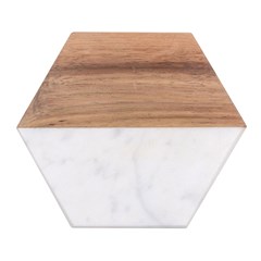 Marble Wood Coaster (Hexagon) 