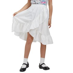 Kids  Ruffle Flared Wrap Midi Skirt