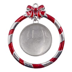 Metal Red Ribbon Round Ornament