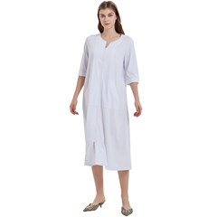 Women s Cotton 3/4 Sleeve Night Gown