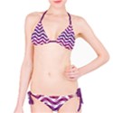 Purple waves pattern Bikini View1