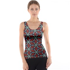 Cubes Pattern Abstract Design Tank Top by LalyLauraFLM