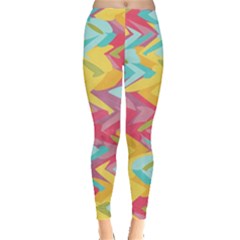 Paint Strokes Abstract Design Leggings  by LalyLauraFLM
