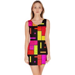 Squares And Rectangles Bodycon Dress by LalyLauraFLM