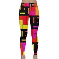 Squares And Rectangles Yoga Leggings by LalyLauraFLM