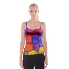 3d Colorful Shapes Spaghetti Strap Top by LalyLauraFLM