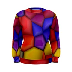 3d Colorful Shapes Sweatshirt by LalyLauraFLM