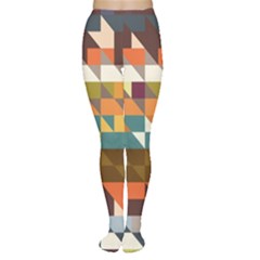 Shapes In Retro Colors Tights by LalyLauraFLM
