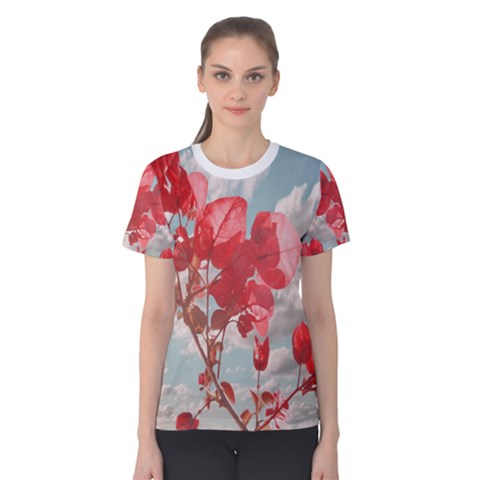 Flowers In The Sky Women s Cotton Tee by dflcprintsclothing