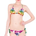 Multicolored Floral Swirls Decorative H Bikini View1