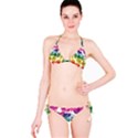 Multicolored Floral Swirls Decorative H Bikini View3