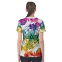 Multicolored Floral Swirls Decorative H Women s Cotton Tee View2