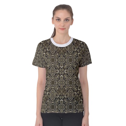 Steam Punk Pattern Women s Cotton Tee by dflcprintsclothing