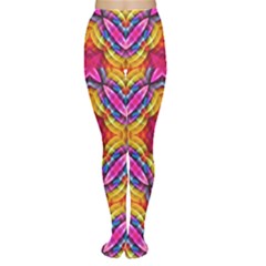 Multicolored Abstract Print Tights by dflcprintsclothing