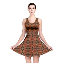 Tribal Print Vivid Pattern Reversible Skater Dress by dflcprintsclothing