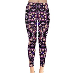 Colorful Tribal Geometric Print Leggings  by dflcprintsclothing