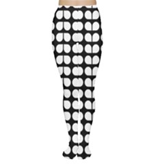 Black And White Leaf Pattern Tights by creativemom