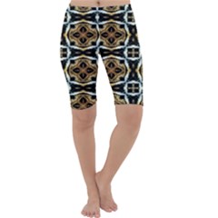 Faux Animal Print Pattern Cropped Leggings  by GardenOfOphir