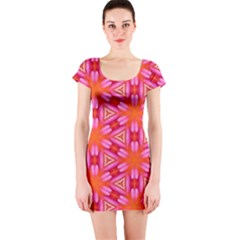 Cute Pretty Elegant Pattern Short Sleeve Bodycon Dress by GardenOfOphir