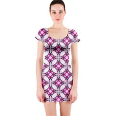 Cute Pretty Elegant Pattern Short Sleeve Bodycon Dress by GardenOfOphir