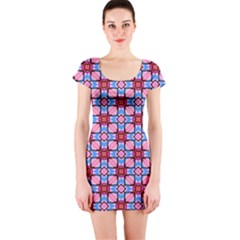 Cute Pretty Elegant Pattern Short Sleeve Bodycon Dress by GardenOfOphir