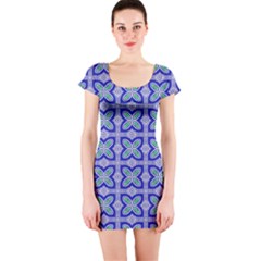 Cute Pretty Elegant Pattern Short Sleeve Bodycon Dress by GardenOfOphir