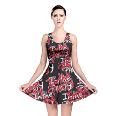 I Am The Party Text Quote Reversible Skater Dress by dflcprintsclothing