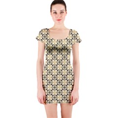Cute Pretty Elegant Pattern Short Sleeve Bodycon Dress by GardenOfOphir