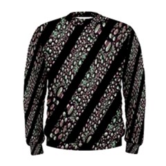 Organic Texture Stripe Pattern Men s Sweatshirt