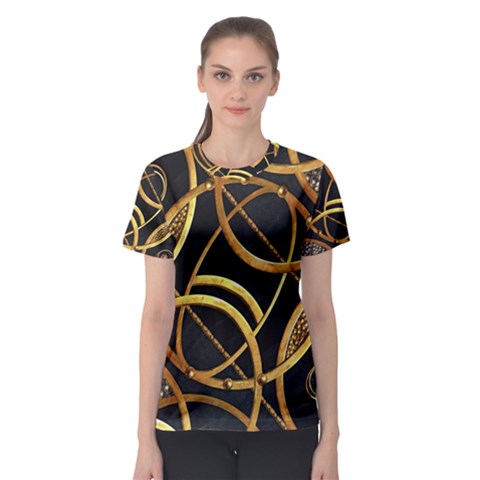 Futuristic Ornament Print Women s Sport Mesh Tee by dflcprintsclothing