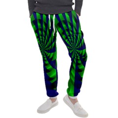 Green Blue Spiral Men s Jogger Sweatpants by LalyLauraFLM
