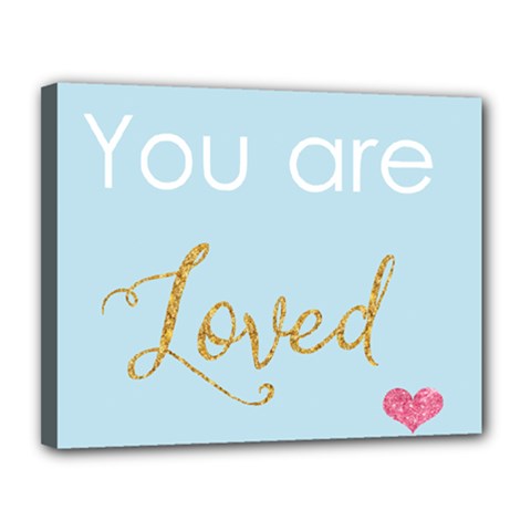 You Are Loved Canvas 14  X 11  (stretched) by Kathrinlegg