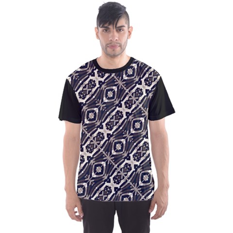 Retro Decorative Pattern Men s Sport Mesh Tee by dflcprintsclothing