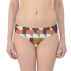 Shapes In Retro Colors Hipster Bikini Bottoms by LalyLauraFLM