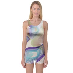 Abstract Women s Boyleg One Piece Swimsuit by infloence