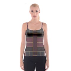 Vertical And Horizontal Rectangles Spaghetti Strap Top by LalyLauraFLM