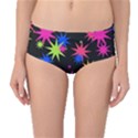 Colorful stars pattern Mid-Waist Bikini Bottoms View1