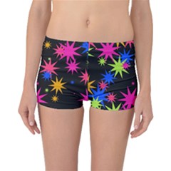 Colorful Stars Pattern Boyleg Bikini Bottoms by LalyLauraFLM