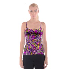 Purple Tribal Abstract Fish Spaghetti Strap Top by KirstenStar