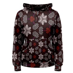 Floral Pattern On A Brown Background Pullover Hoodie by LalyLauraFLM