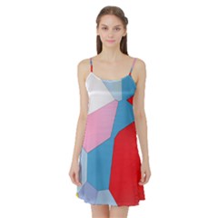 Colorful Pastel Shapes Satin Night Slip by LalyLauraFLM