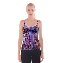 Stained Glass Tribal Pattern Spaghetti Strap Top by KirstenStar