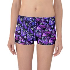  Blue Purple Shattered Glass Boyleg Bikini Bottoms by KirstenStar