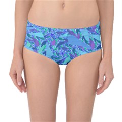Blue Confetti Storm Mid-waist Bikini Bottoms by KirstenStar